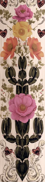 Free cactus bookmark featuring a dark cactus that is almost symmetrical